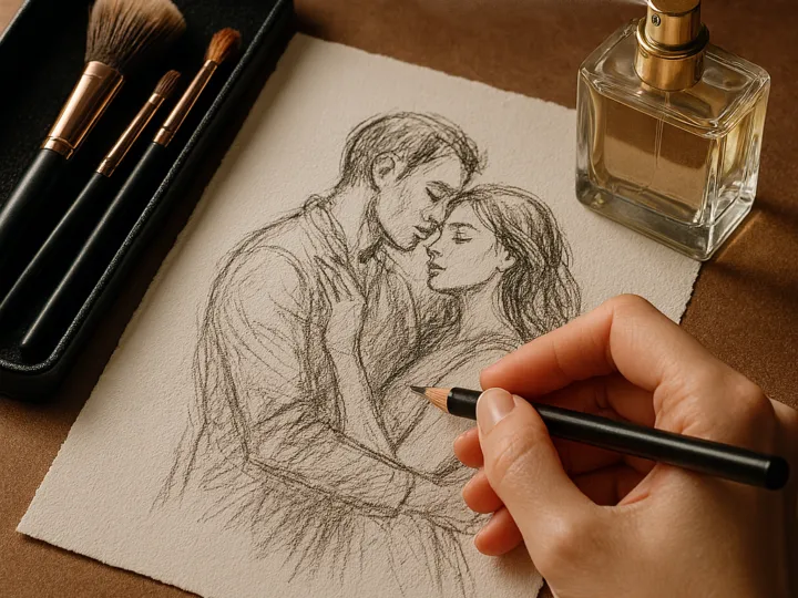 Dessin d'un couple — Maison Ambelis